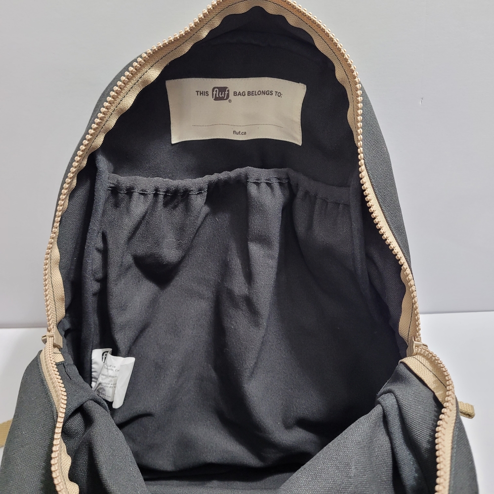 Fluf B Pack Black and Tan Eco-Friendly Backpack - Picture 4 of 7